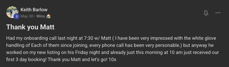 Keith Barlow: Thank you Matt